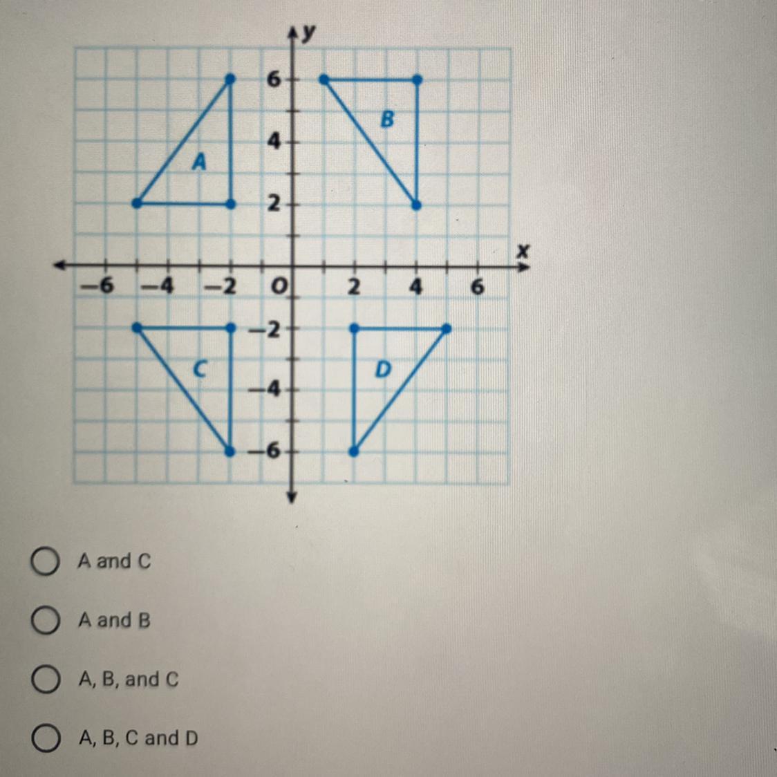 HELP! Which triangles are congruent? 
