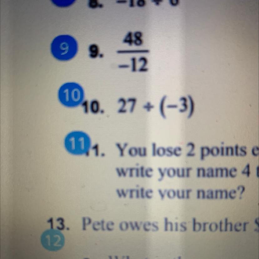 Need help with 9 and 10