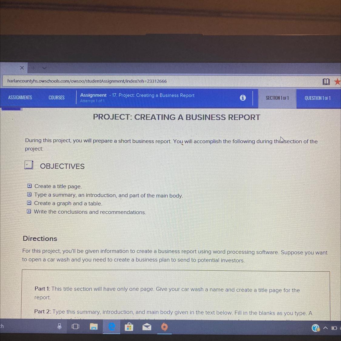Submit your business report.PLEASE HELP I NEED IT TO PASS