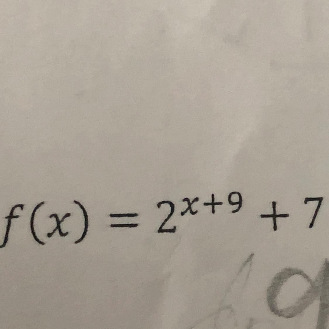 What would transformation of the function be ??
