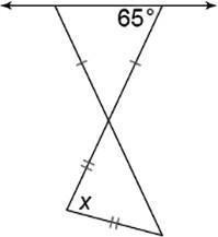 What Is The Value Of X? Answers: A) 90 B) 65 C) 50 D) 80