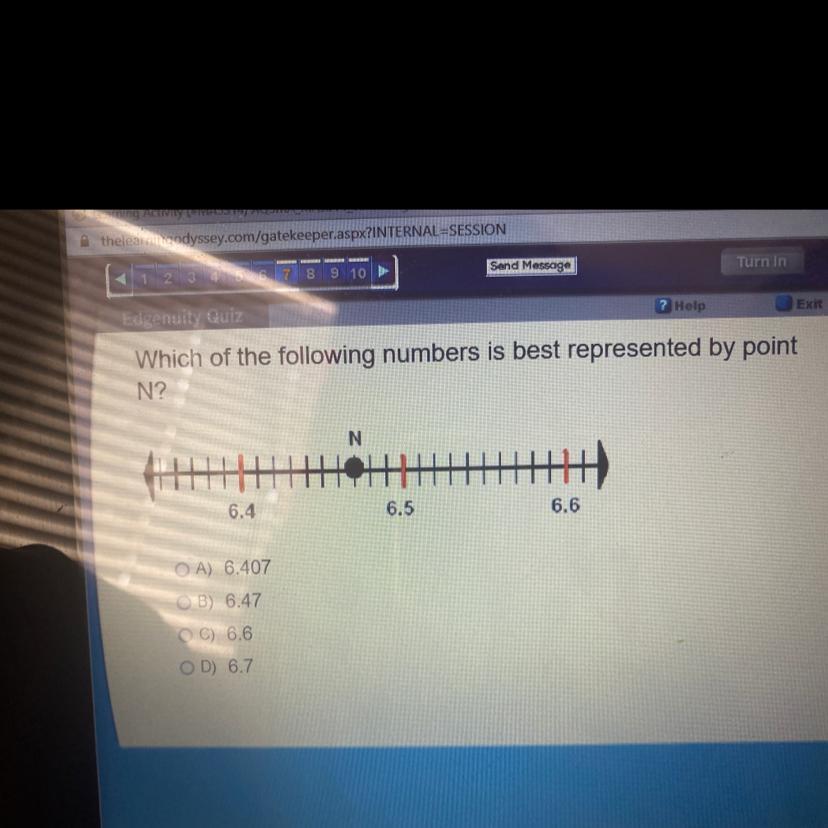 hi! can someone help me pls? :)A. 6.407B. 6.47C. 6.6D. 6.7 