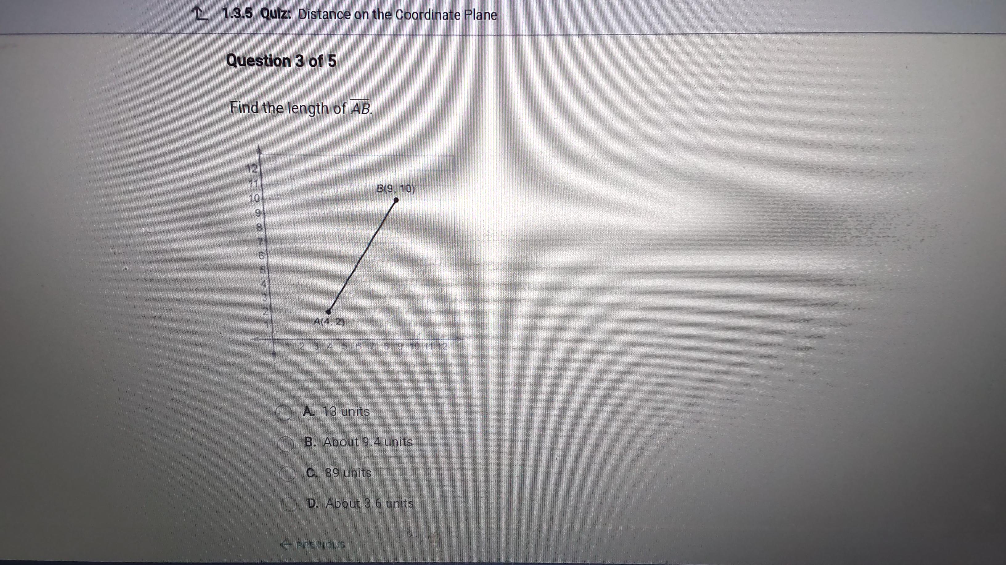 FIND THE LENGTH OF AB.