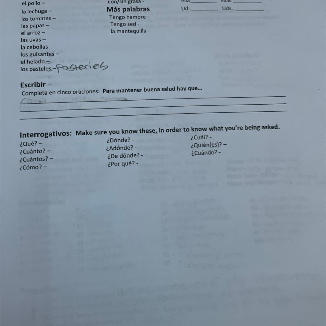 Can Someone Pls Help Me With The Escribir Part? Pls I Need This Asap Ill Mark Brainliest 