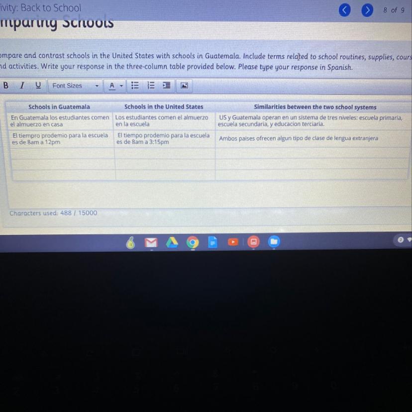 Compare and contrast schools on the unites states with schools in Guatemala. Include terms related to