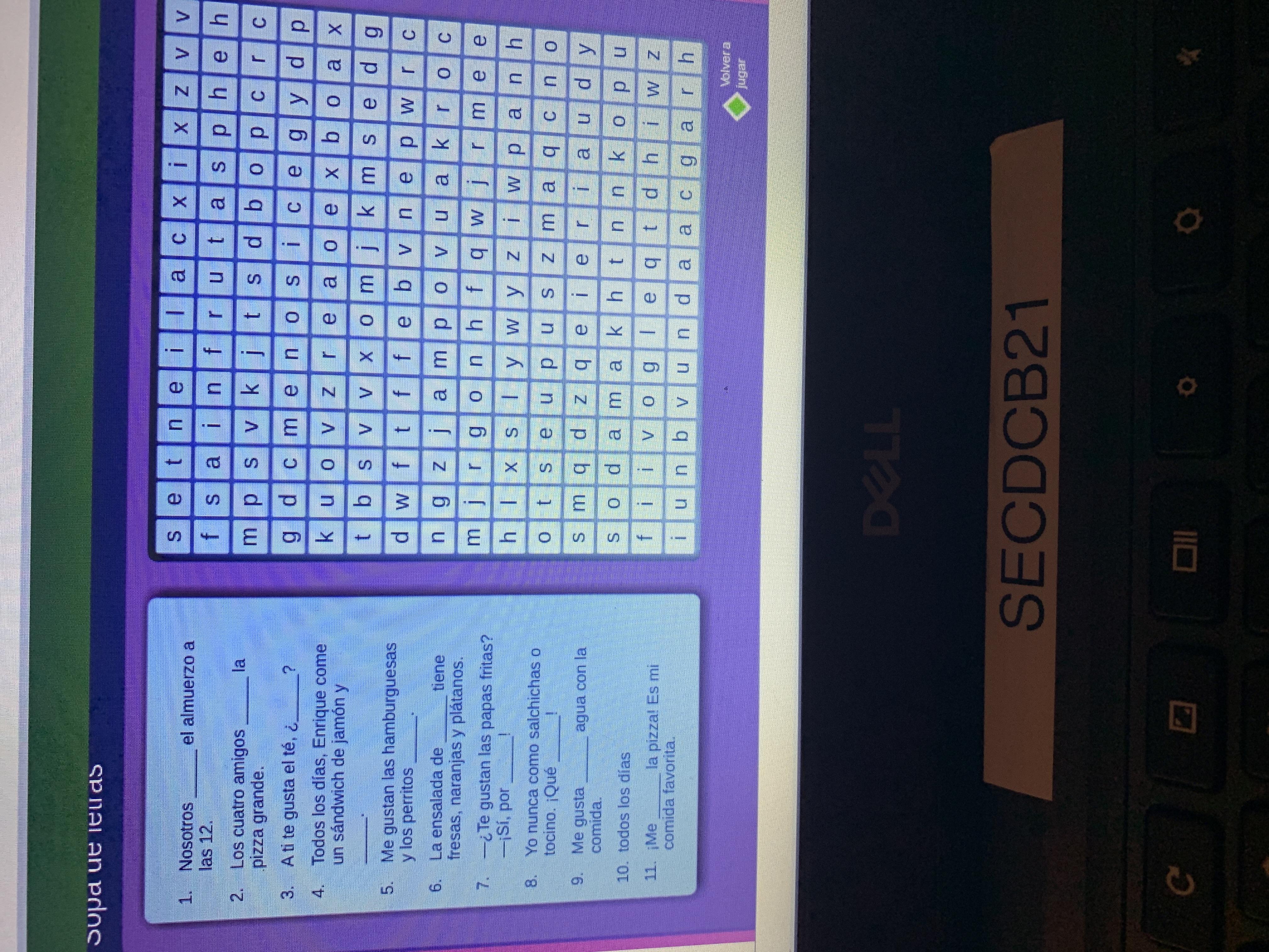 Sopa de letras savvas realize word search I need help