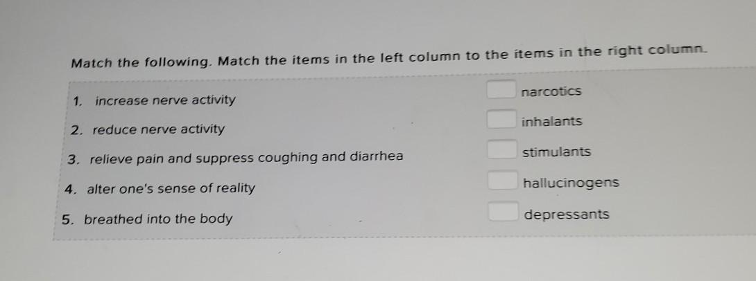 Match The Following