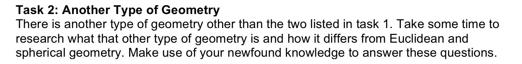 Would the sum of the interior angles of a triangle in this type of geometry be different from those of