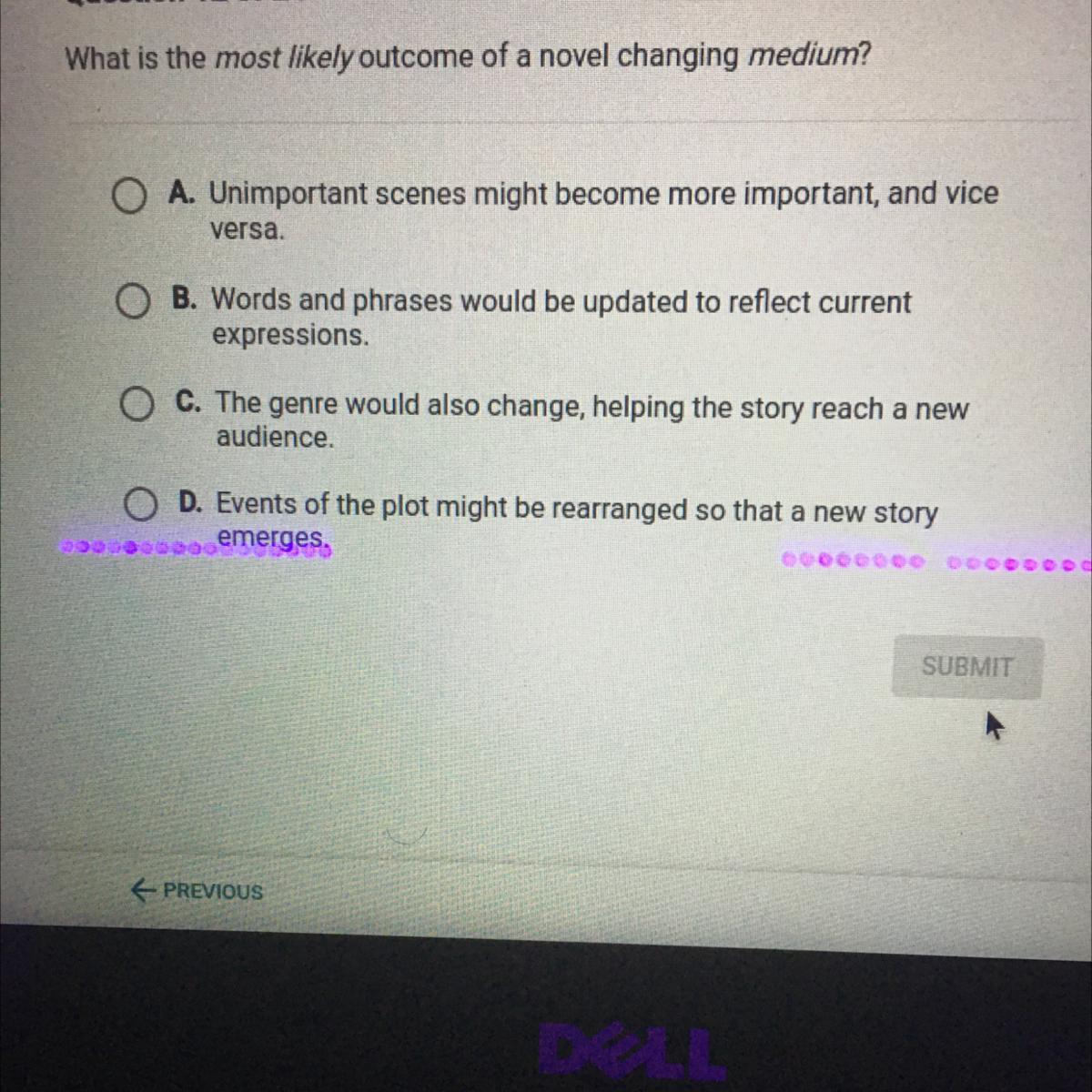What Is The Most Likely Outcome Of A Novel Changing Medium?