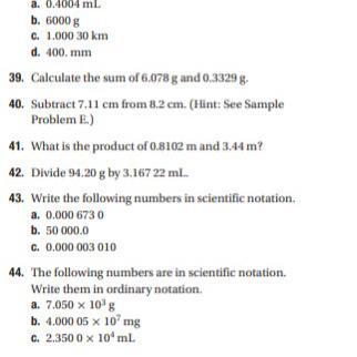 Please answer 39 and beyond