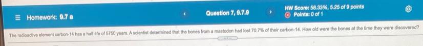 The bones were about ___ years old. Round to the nearest integer as needed. 