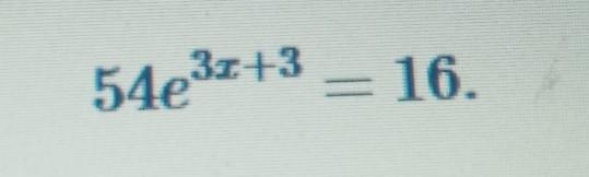 Find the exact solution to the exponential equation. (No decimal approximation)