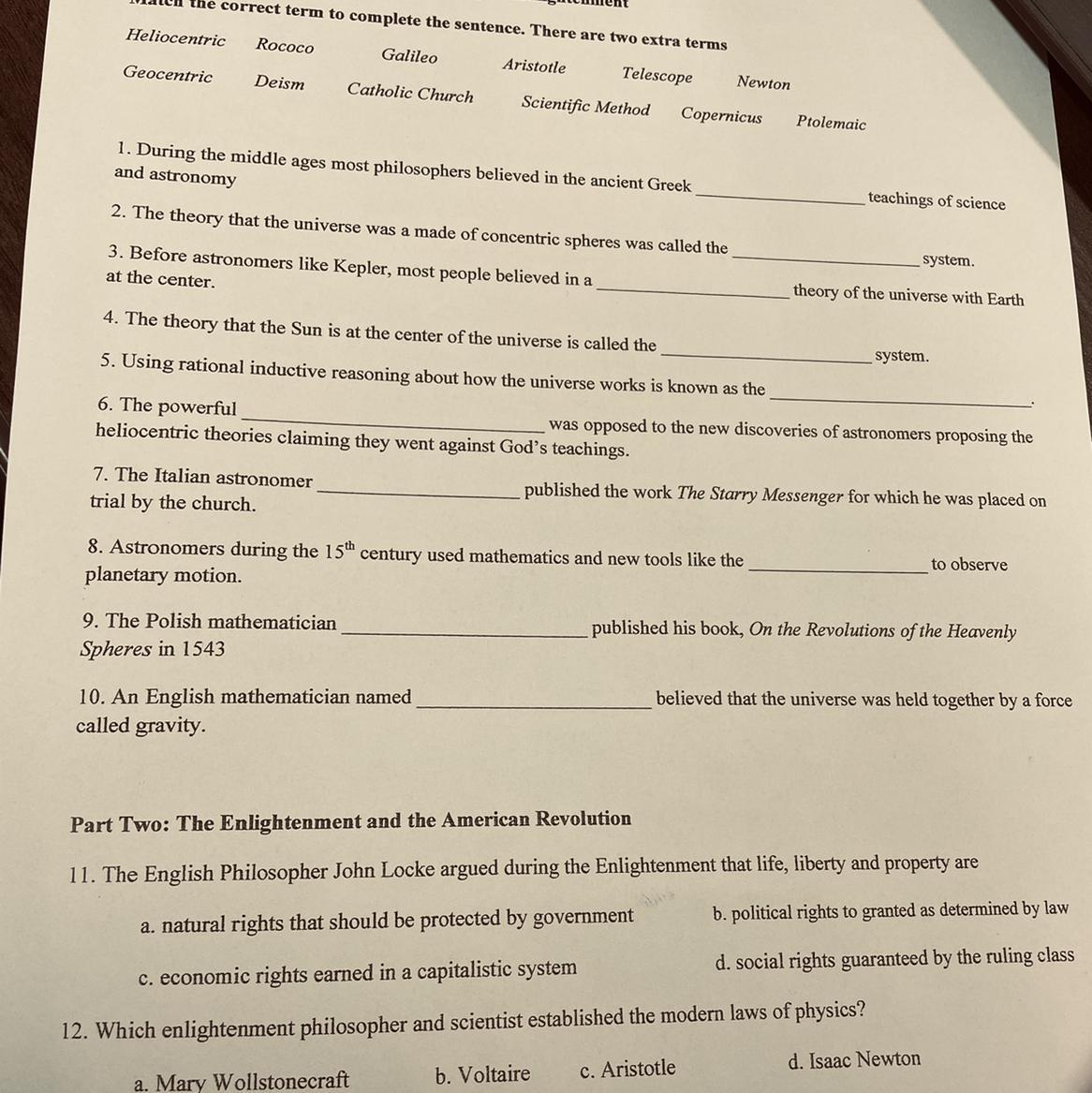 Can someone please give me the answers to this? ... please ...