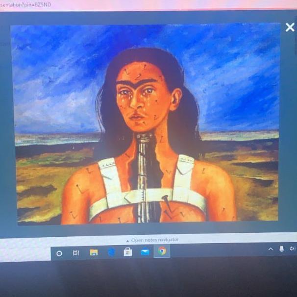 What does this image reveal to its audience about the mind set of a painter? Make sure to support your