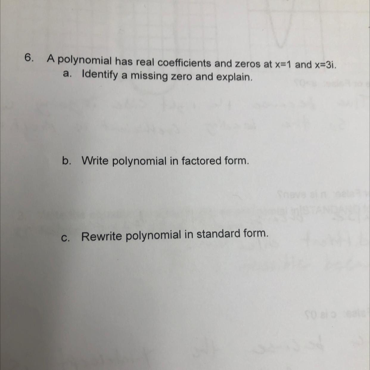 My teacher put this on our take home test but we havent done any problems like this can anyone explain?