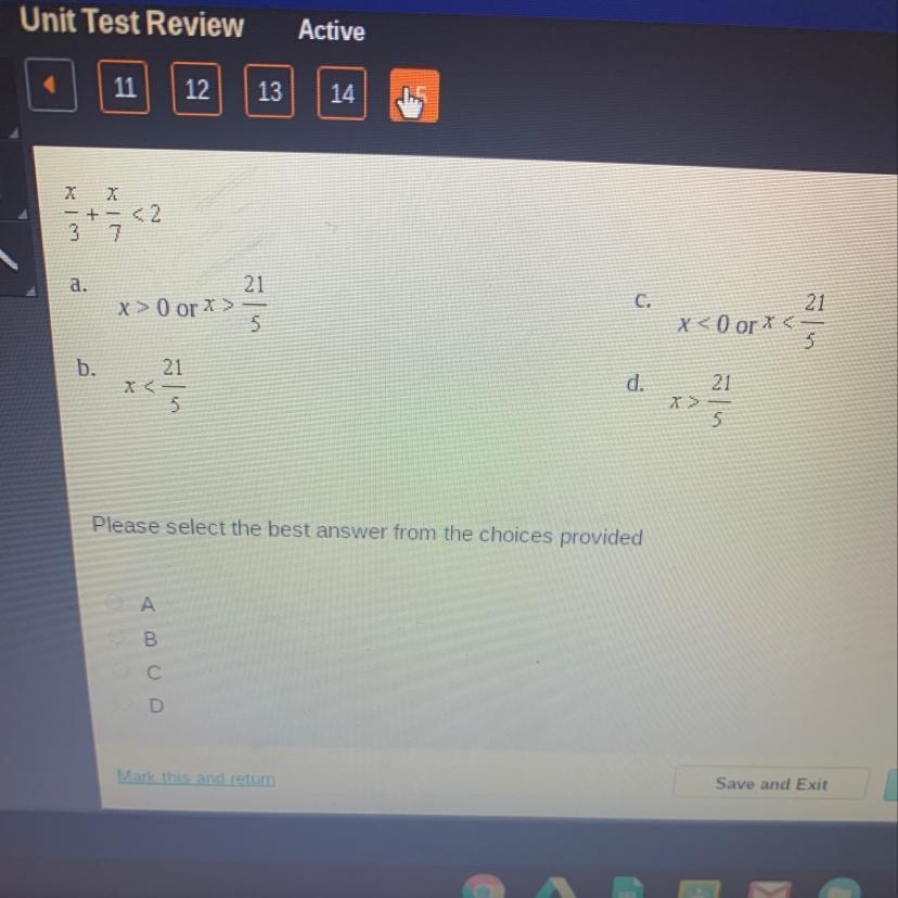 X/3+x/7<2 , How Do I Solve ?