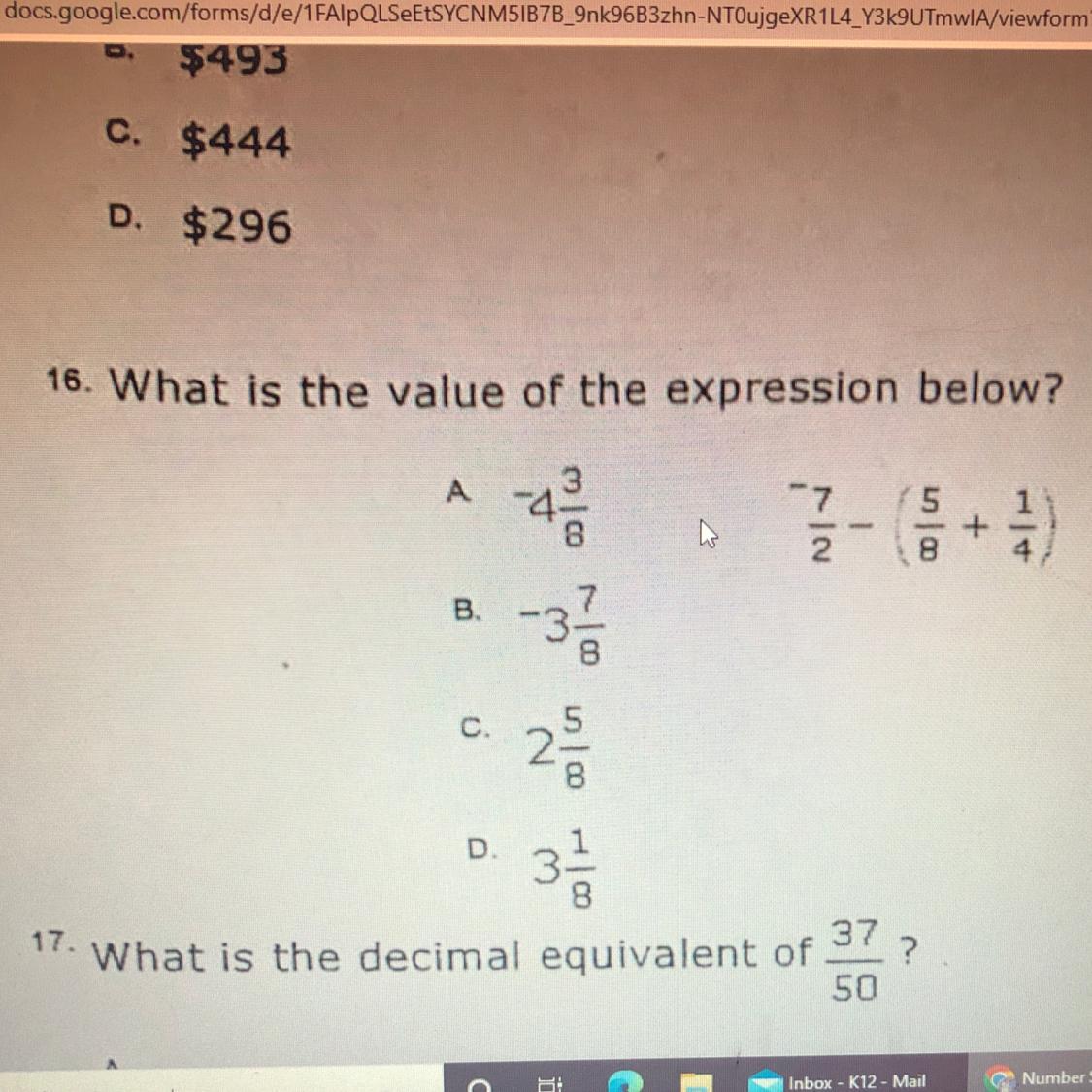 15. What is the value of the expression below?