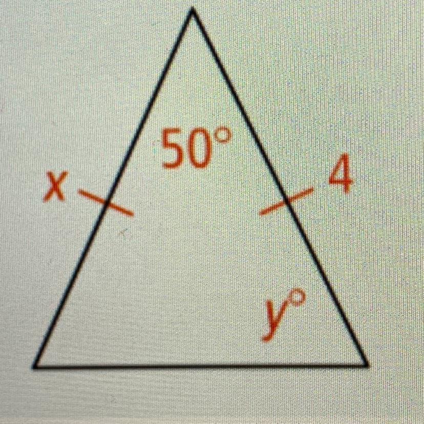 Find the value of x and y 