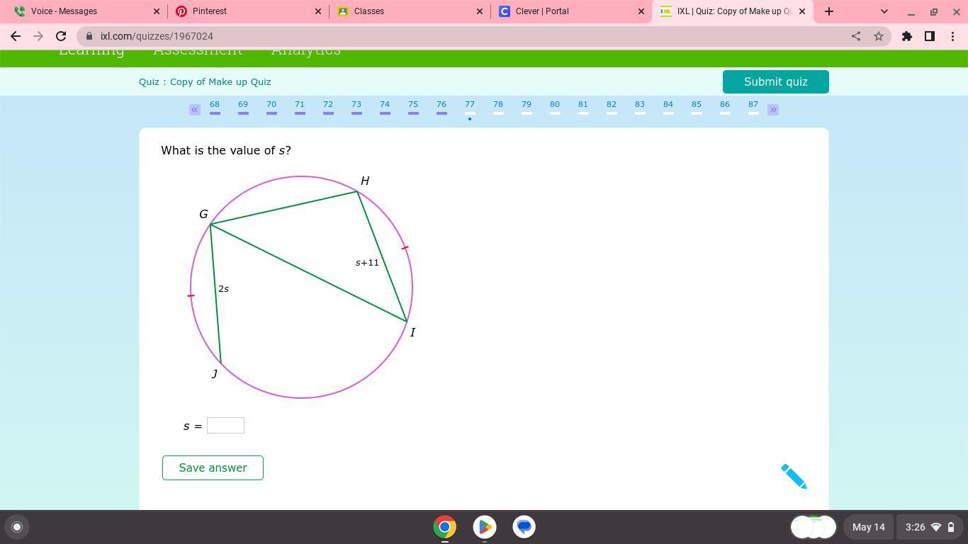 What is the value of S?