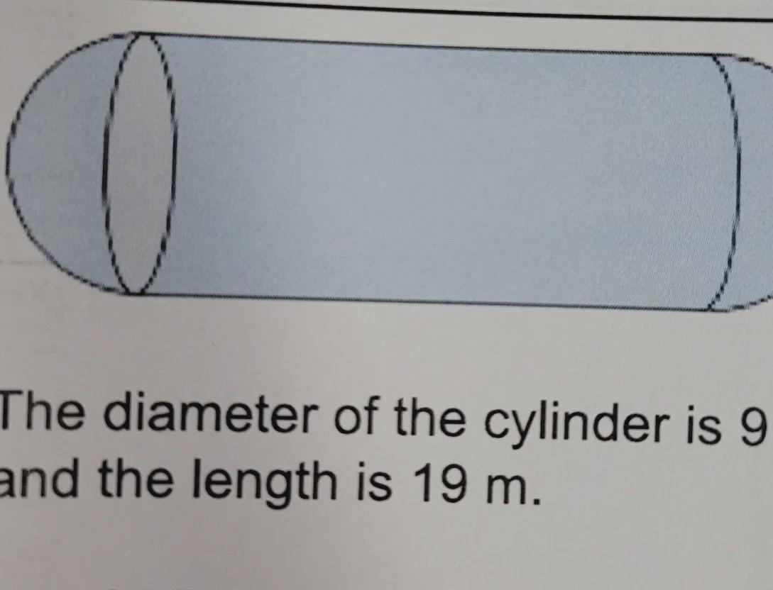 find the volume of the cylinder. find the volume of the entire satellite.