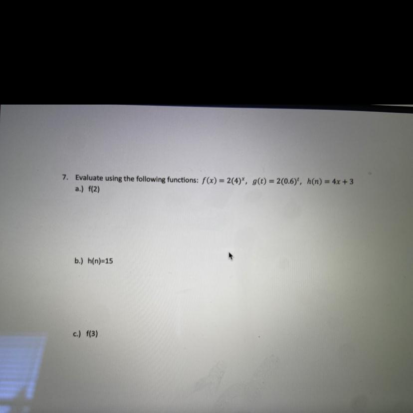 Need help with question 7 section a b and c please 