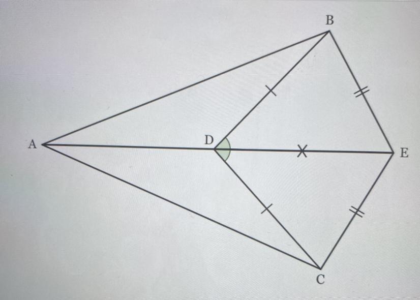 Given: ABE ACE and BD CD. Prove: BDE CDE