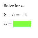 Solve for n.below.....................