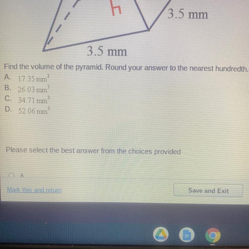 Find The Volume Of The Pyramid Round Your Answer To The Nearest Hundredth 