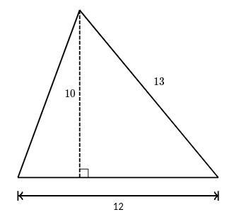 Look at the image below.What is the area of the triangle?
