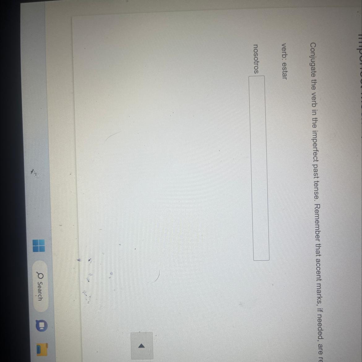 what's the imperfect past tense to go with the verb