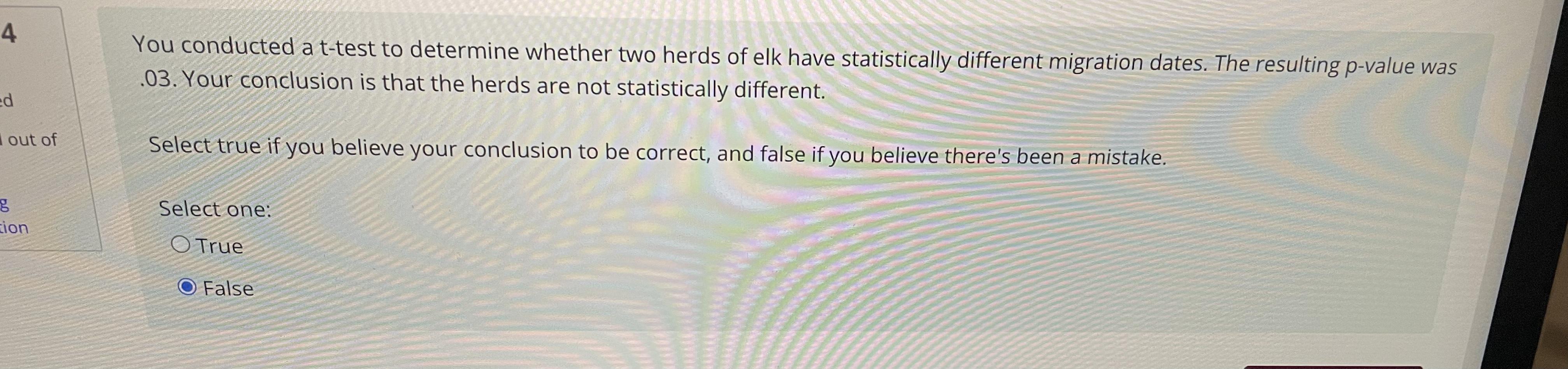 Question about p-value: if the p-value is 0.03, are they statistically different or not? (Picture)