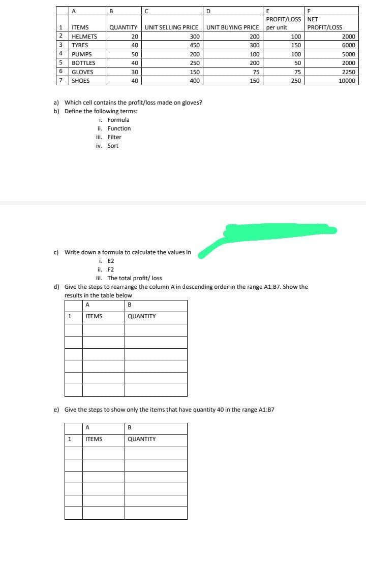 answer all the following with correct answer