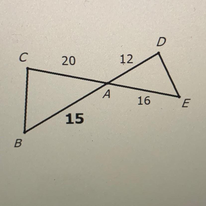 These triangles ARE similar! Which reason proves it?Circle one:AA~SSS~SAS~SHOW CALCULATIONS to verify