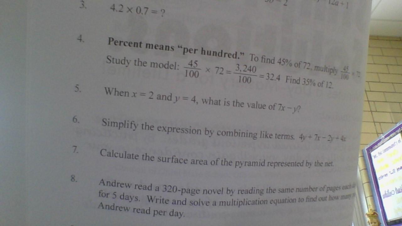 I need help on #7Please show your work