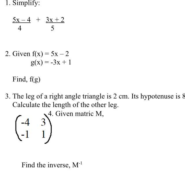 Help with 3 &amp; 4 asap its due 