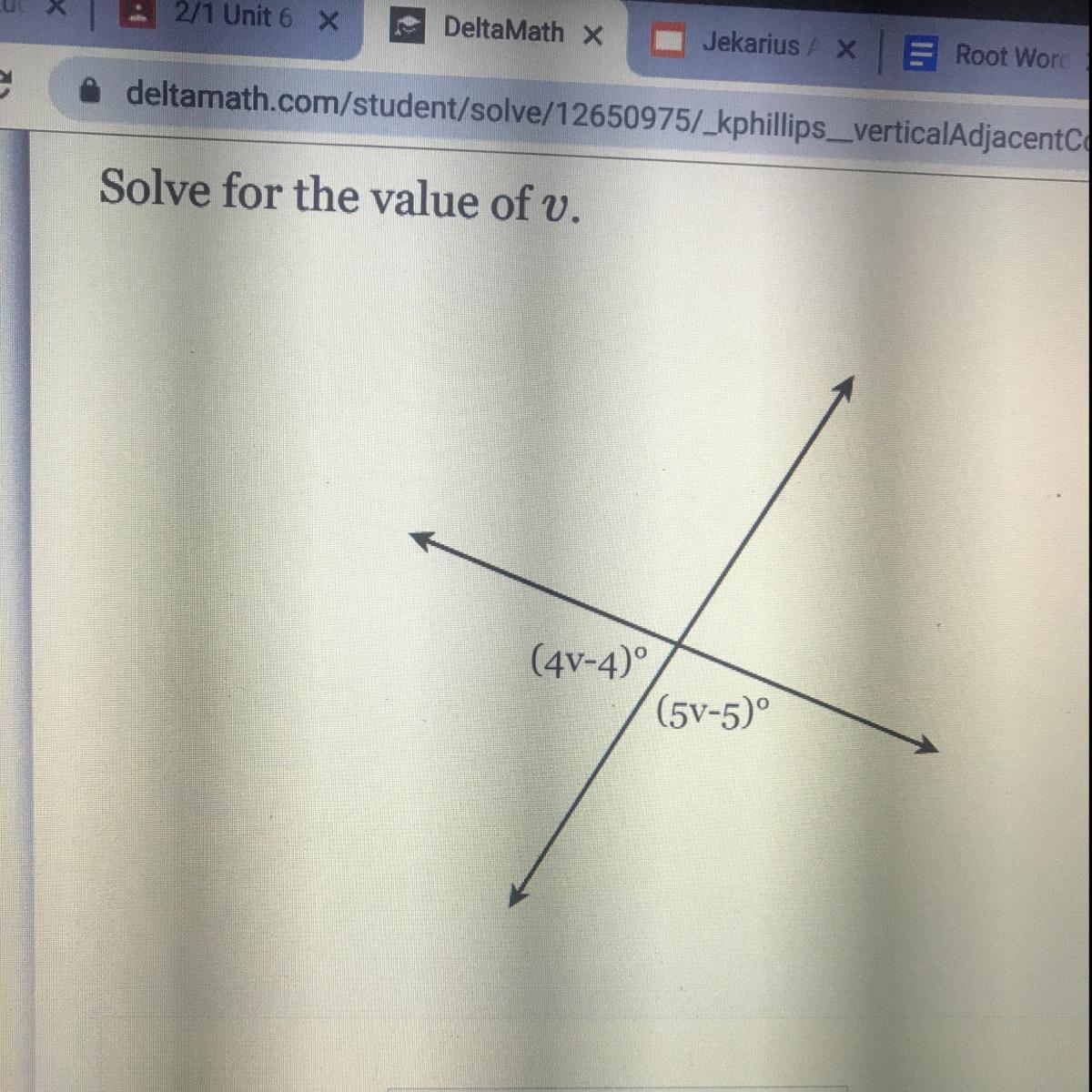 Solve For The Value Of V.