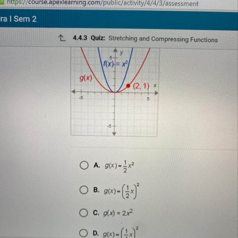 F(x)=x^2 What Is G(x)?