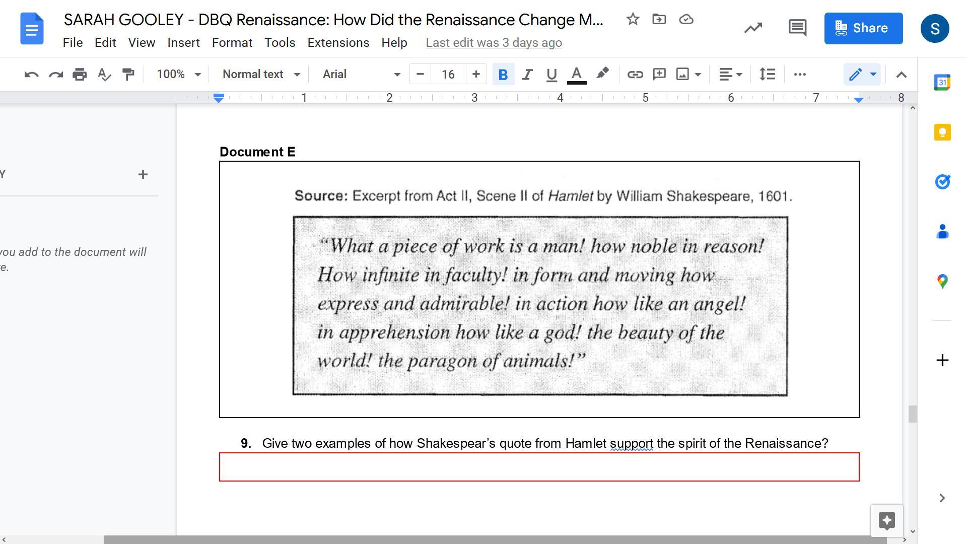 I need help on this! I don't understand the quote.