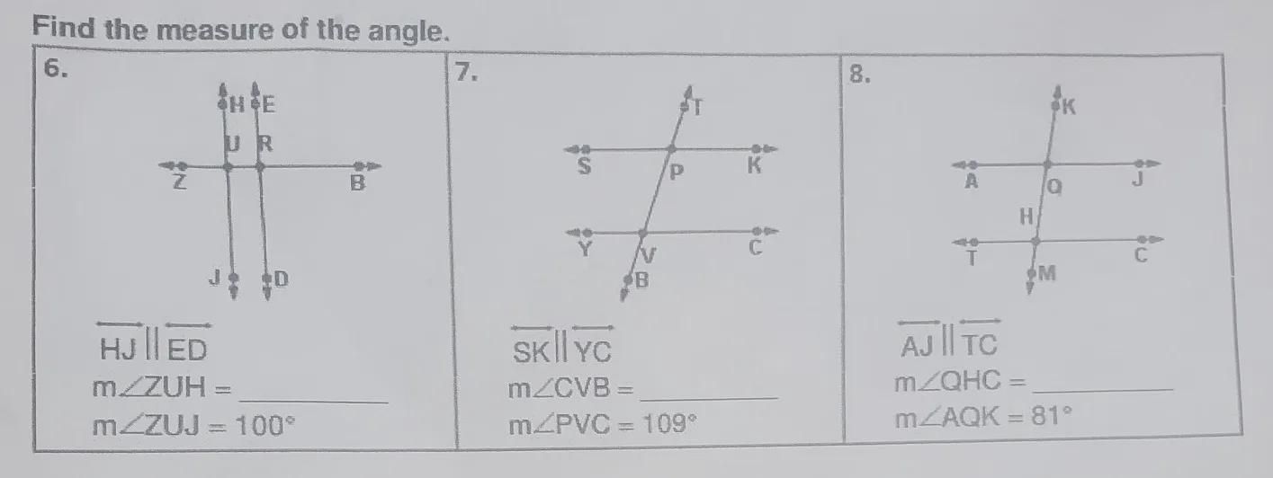 Find the measures of the angles please help I dont understand this