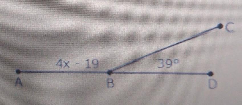 fine the value of X if angles ABC is Supplementary to CBD