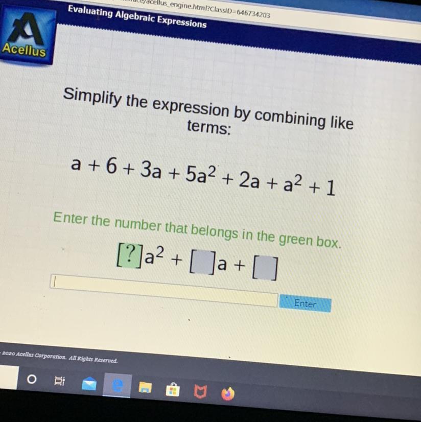 The number that belongs in the green box 