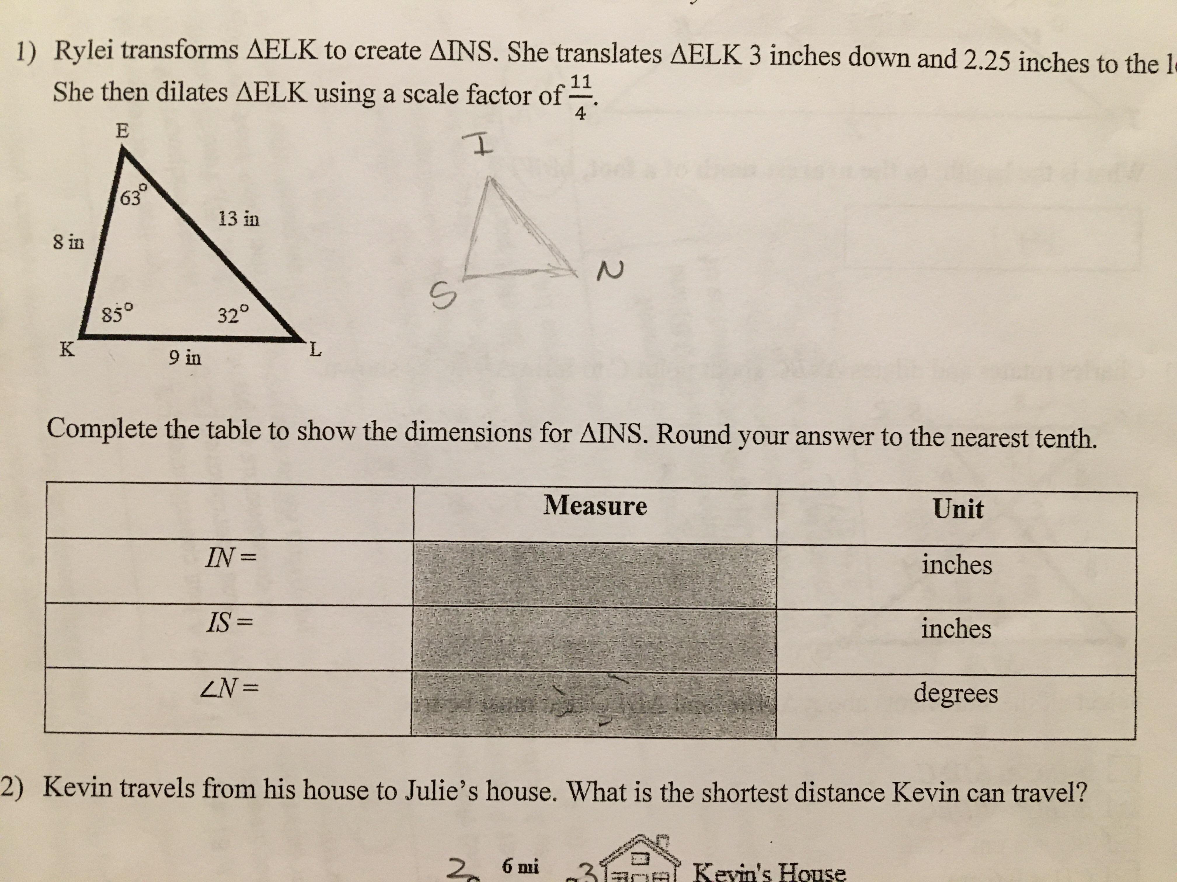similar triangles and polygons worksheethelp with number 1