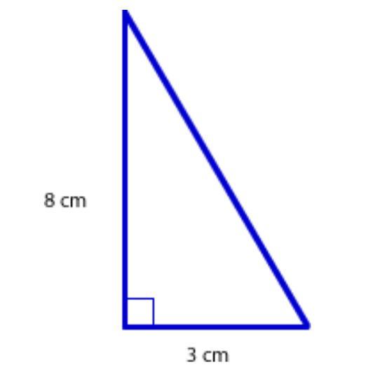 Find the area of the triangleA) 24 cm^2B) 12 cm^2C) 10 cm^2D) 5 cm^2