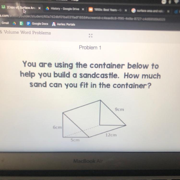 volume and surface area question. show work pleaseee