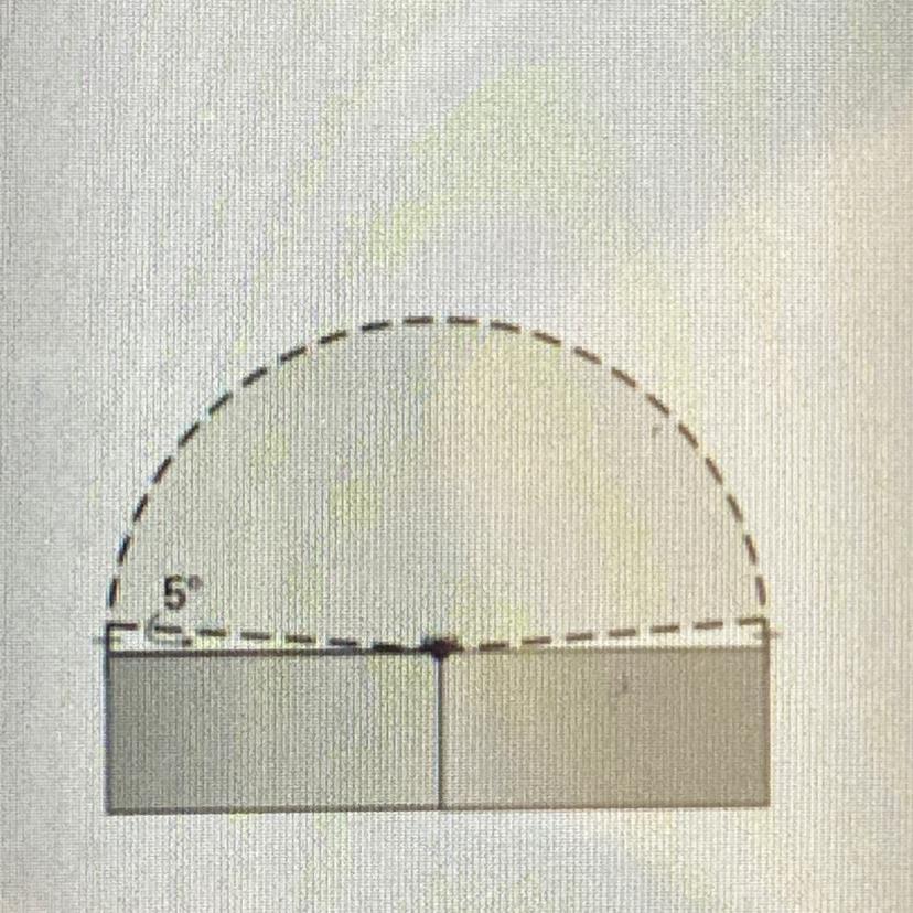 A water sprinkler covers the area shown in the figure.It moves through the covered area at a rate of