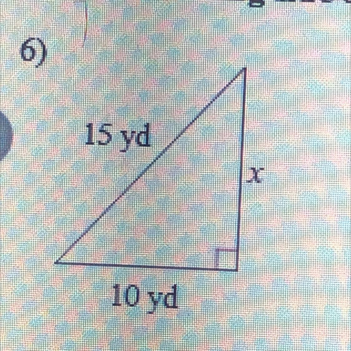 Find the missing side of the triangle. Solve for X