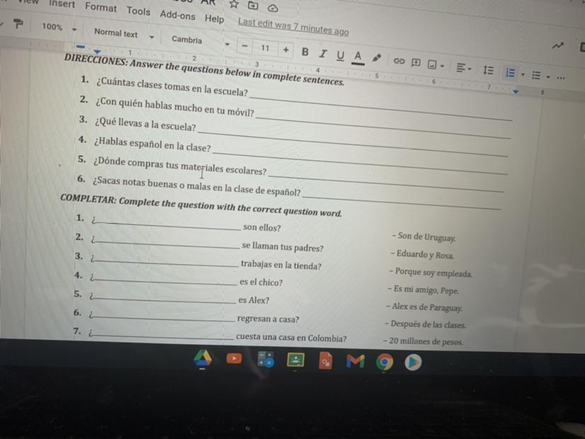 If anyone knows Spanish please help! Thanks! 