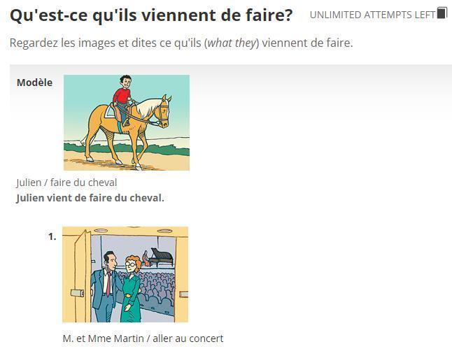 Qu'est-ce Qu'ils Viennent De Faire? Regardez Les Images Et Dites Ce Quils (what They) Viennent De Faire.Julien