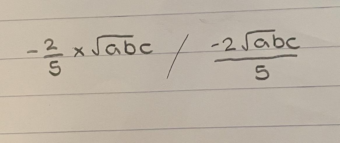In the photo, are these 2 answers the same thing?