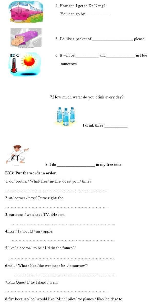 Complete the sentences